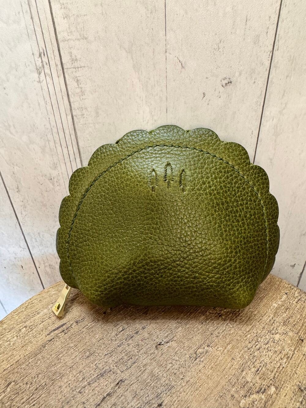 Portland Leather Marigold Pouch PEBBLED OLIVE PLG FAST SHIP Leather POUCH